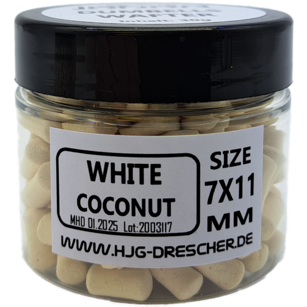 Dumbell Wafter 7 x 11 mm WHITE COCONUT 2.0